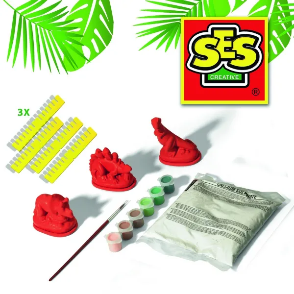SES Sadrový trojkomplet Dinosaury