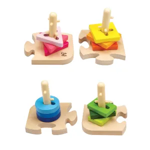 Hape Kreatívne drevené puzzle, 19,7 x 11,6 x 19,7 cm