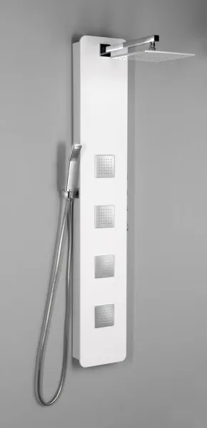 POLYSAN - SPIRIT SQUARE sprchový panel s termostat. batériou 250x1550, nástenný, biela 81151