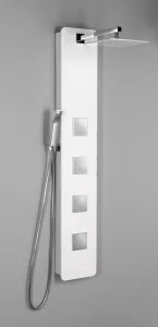 POLYSAN - SPIRIT SQUARE sprchový panel s termostat. batériou 250x1550, nástenný, biela 81151