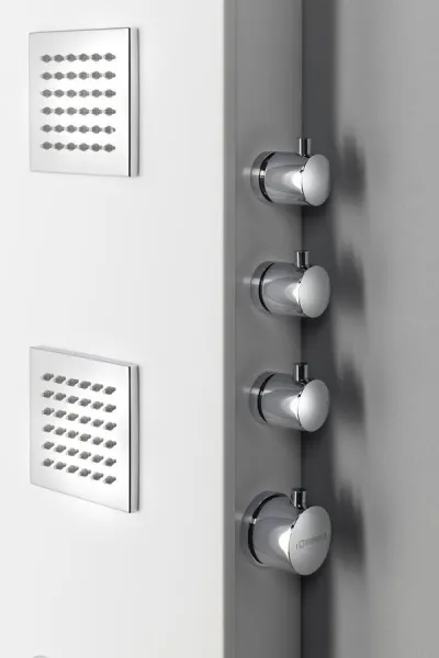 POLYSAN - SPIRIT SQUARE sprchový panel s termostat. batériou 250x1550, nástenný, biela 81151
