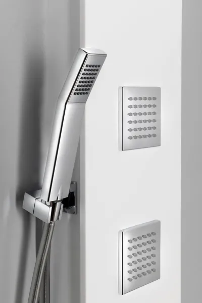 POLYSAN - SPIRIT SQUARE sprchový panel s termostat. batériou 250x1550, nástenný, biela 81151