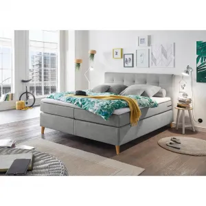 Posteľ boxspring svetlosivá Missouri 1 180x200cm