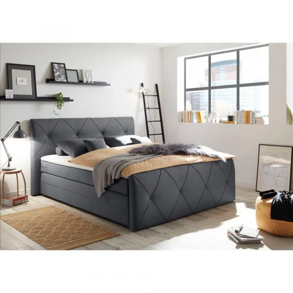 Boxspring posteľ CALGARY antracit 180x200 cm