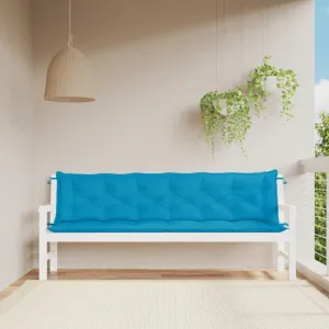 Podušky na záhradnú lavicu 2ks 200cm Dekorhome Černá