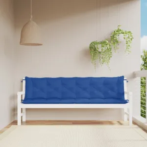 Podušky na záhradnú lavicu 2ks 200cm Dekorhome Černá