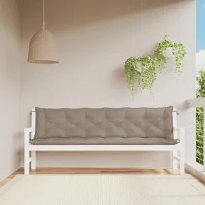 Podušky na záhradnú lavicu 2ks 200cm Dekorhome Černá