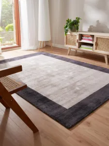 Koberec Blade Border Charcoal strieborný