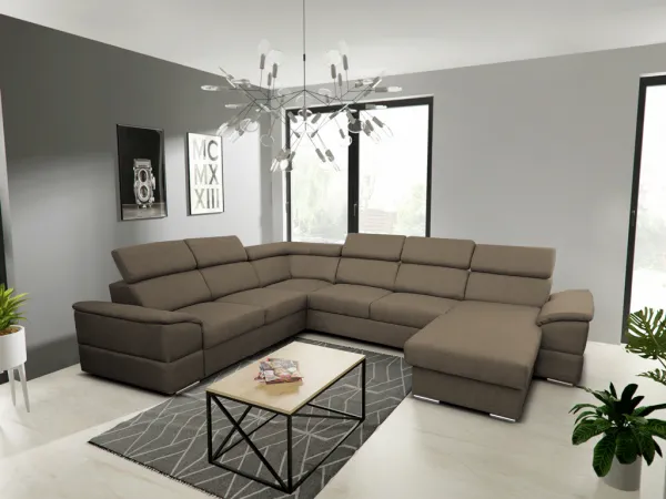 Rozkladacia sedacia súprava JOY U PANORAMIC Látka: LUX 8