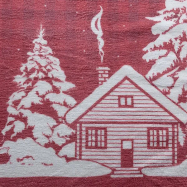 ArtFir Vianočná deka RUDOLF 02 | červená/biela 200 x 220 cm