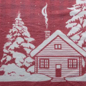 ArtFir Vianočná deka RUDOLF 02 | červená/biela 200 x 220 cm