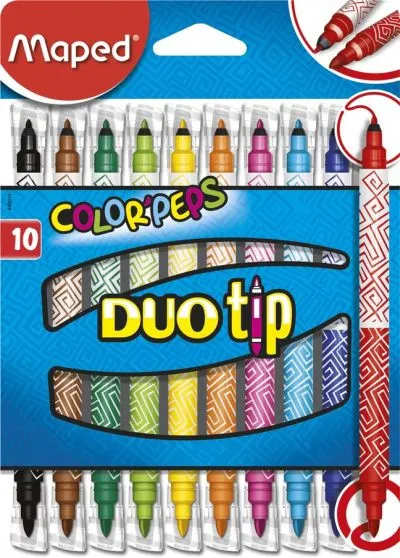 Detské fixky - fixy Maped Color´Peps Duo Tip - 10 farieb