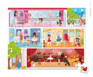 Puzzle Škola baletu v kufríku - 100 dielov