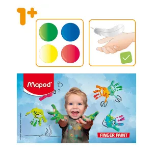 Prstové farby Maped Color´s Peps- 4 x 80 ml
