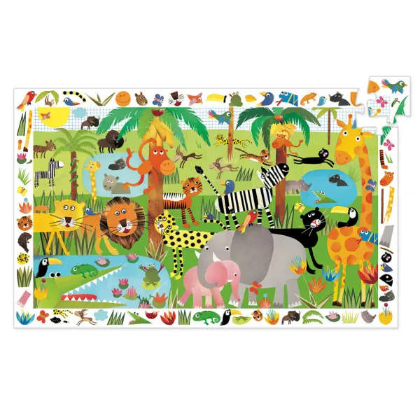 Vyhľadávacie puzzle s plagátom – Jungle – 35 ks