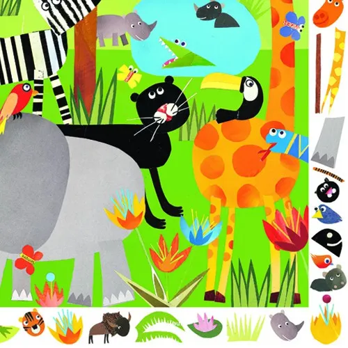 Vyhľadávacie puzzle s plagátom – Jungle – 35 ks