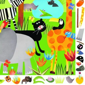 Vyhľadávacie puzzle s plagátom – Jungle – 35 ks