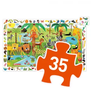 Vyhľadávacie puzzle s plagátom – Jungle – 35 ks