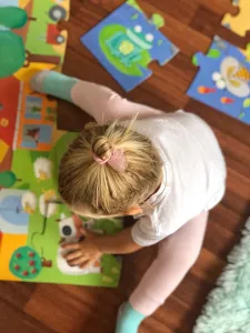 Djeco Puzzle hmatové Farma 20 dielikov