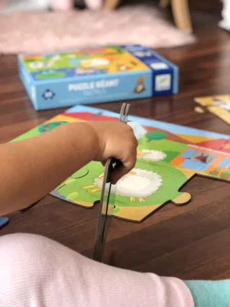 Djeco Puzzle hmatové Farma 20 dielikov