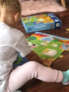 Djeco Puzzle hmatové Farma 20 dielikov