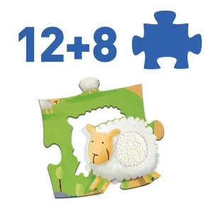 Djeco Puzzle hmatové Farma 20 dielikov