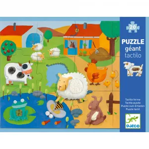 Djeco Puzzle hmatové Farma 20 dielikov