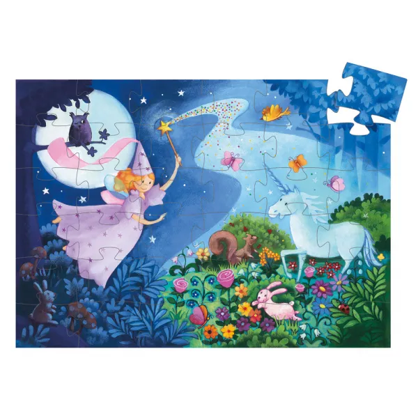 Djeco Puzzle Víla a jednorožec 36 dielikov