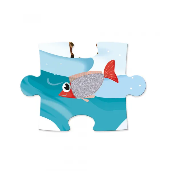 Puzzle dotykové Život na ľade - s textúrou 20 dielov