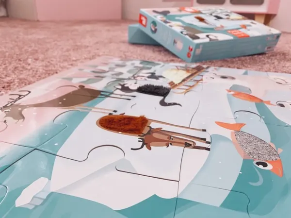 Puzzle dotykové Život na ľade - s textúrou 20 dielov