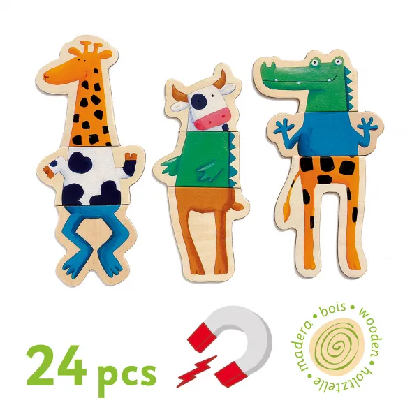 Magnetické trojdielne zvieratká