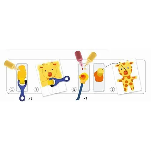 Výtvarná hra – maľovanie valčekom – zvieratá