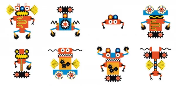 Djeco Puzzle kinoptik Roboti 60 dielikov