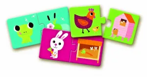 Puzzle Duo – Kde zvieratká bývajú (brlôžteky)