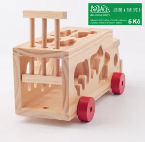 WOODY - Kamión s vkladacími tvarmi - zvieratká