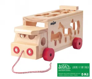 WOODY - Kamión s vkladacími tvarmi - zvieratká