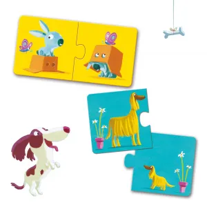 Djeco Puzzle duo Protiklady 24 dielikov