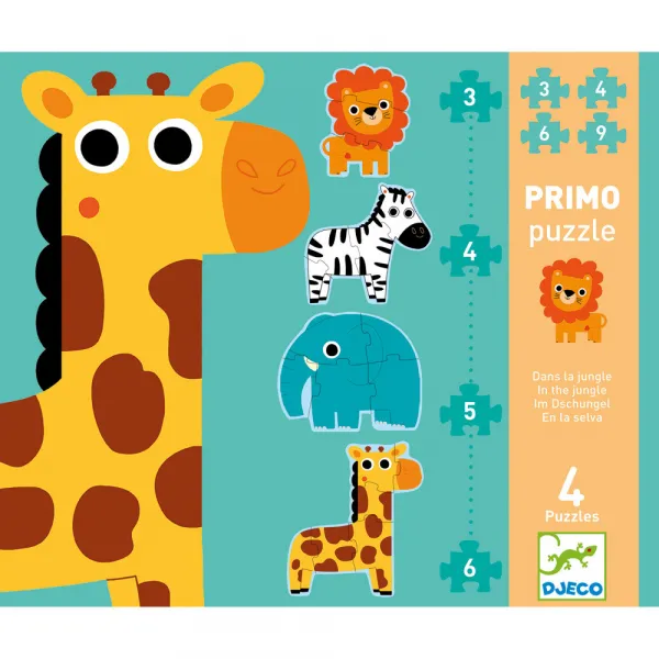 Súprava 4 puzzlí – Žirafa a spol.