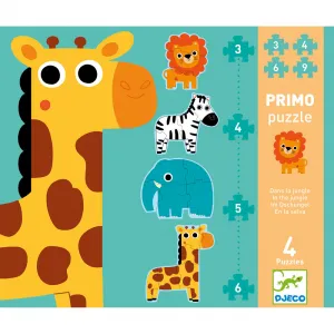 Súprava 4 puzzlí – Žirafa a spol.