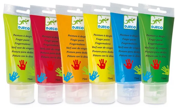 Prstové farby v tube – 6 ks