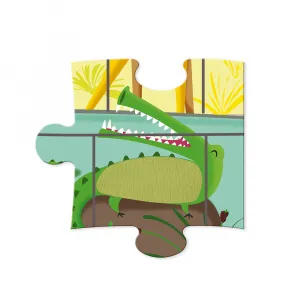 Puzzle dotykové Deň v zoologickej záhrade - s textúrou 20 dielov