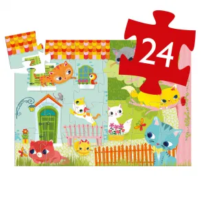Puzzle – Hravé mačičky – 24 dielikov