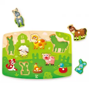 Vkladacie puzzle na doske – Farmári