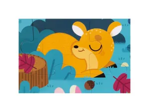 Detské puzzle senzorické Lesné zvieratá - s dotykovými prvkami 20 ks