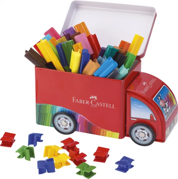 Fixky Faber-Castell Connector plechové autíčko - 33ks