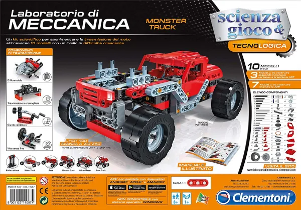 Clementoni Mechanické laboratórium Monster truck 200 dielikov