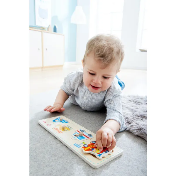 Drevené vkladacie puzzle – záchranárske vozidlá