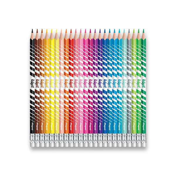 MAPED - Pastelky trojhranné "COLOR'PEPS OOPS" s gumou sada 24 ks
