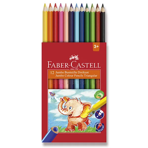 Pastelky Faber-Castell Extra Jumbo - 12 farieb