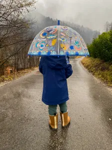 Detský dáždnik s magickou farbou - ryby
